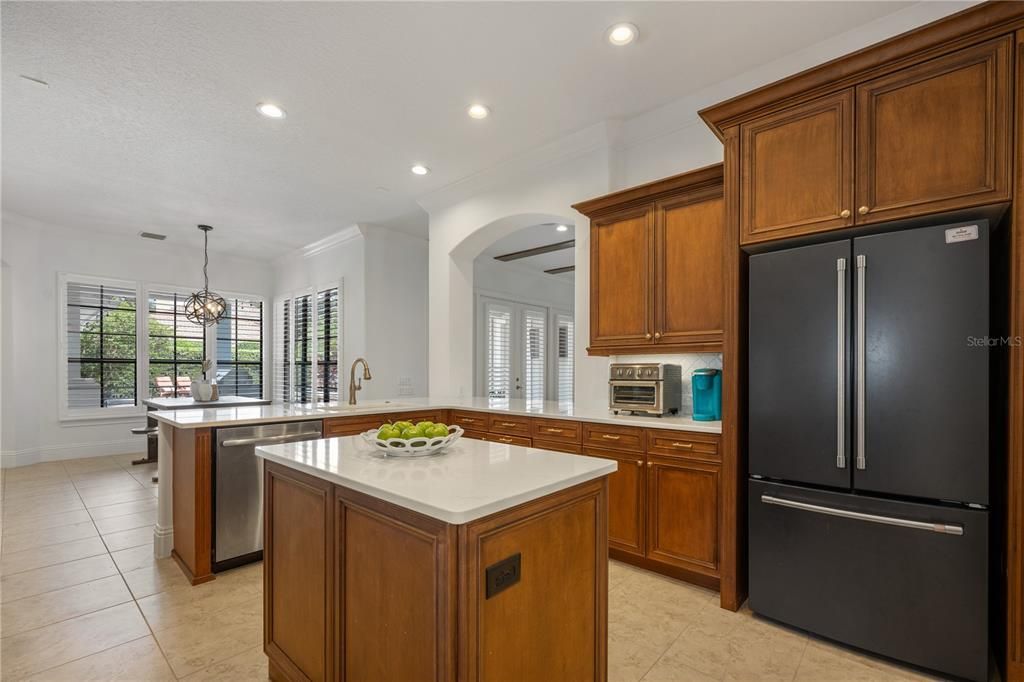 Kitchen has Quartz countertops