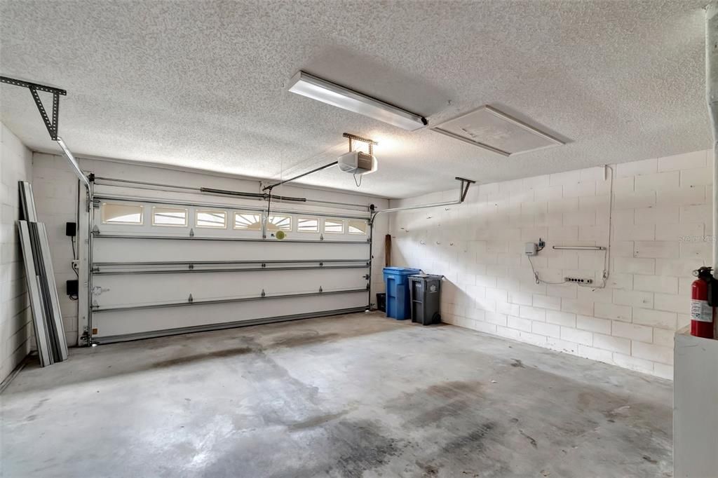Garage with Hurricane Rated and Insulated Door  with smooth Opener!