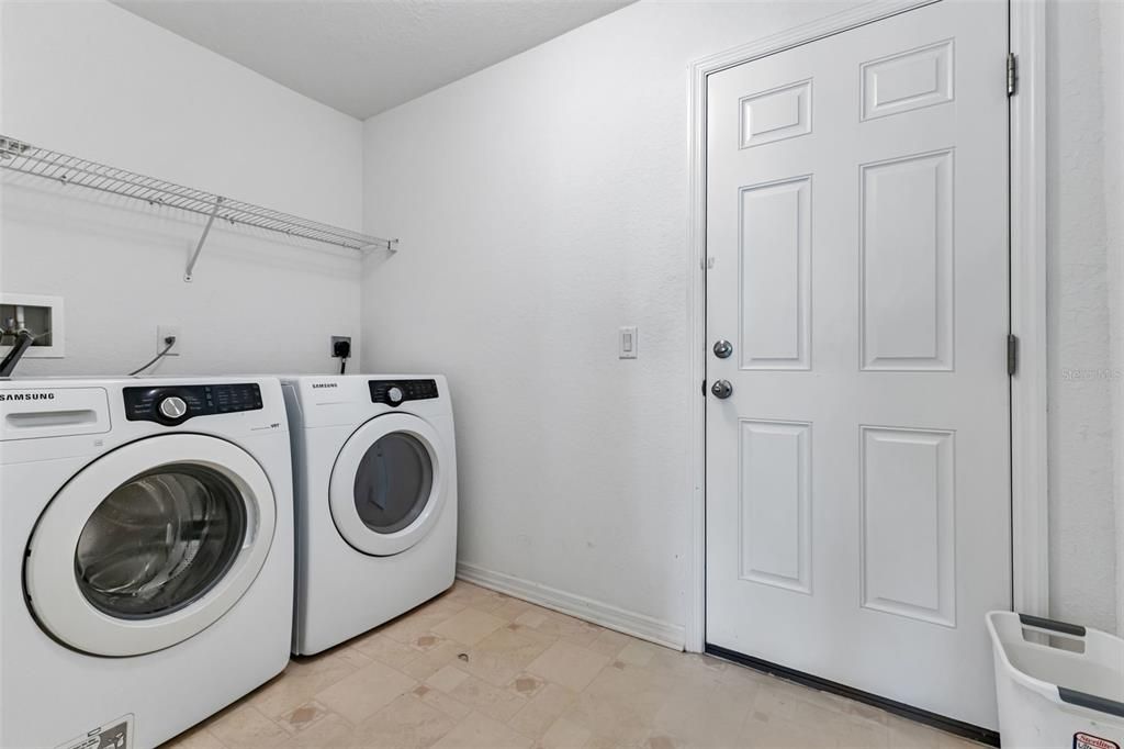 Convenient inside laundry room.