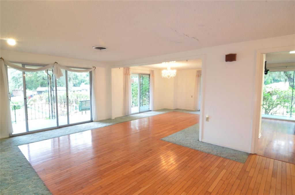 Living room with water view