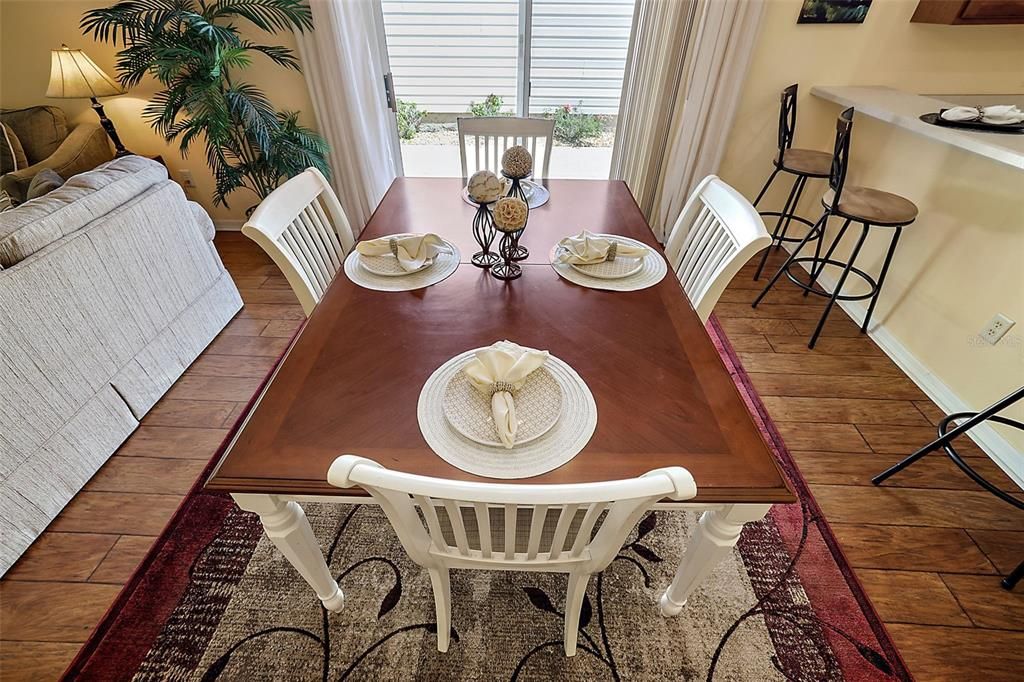 Dining Room with Sliders leading to bbq area