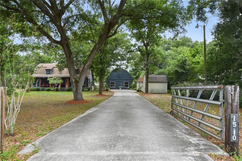 Long Driveway with a gate