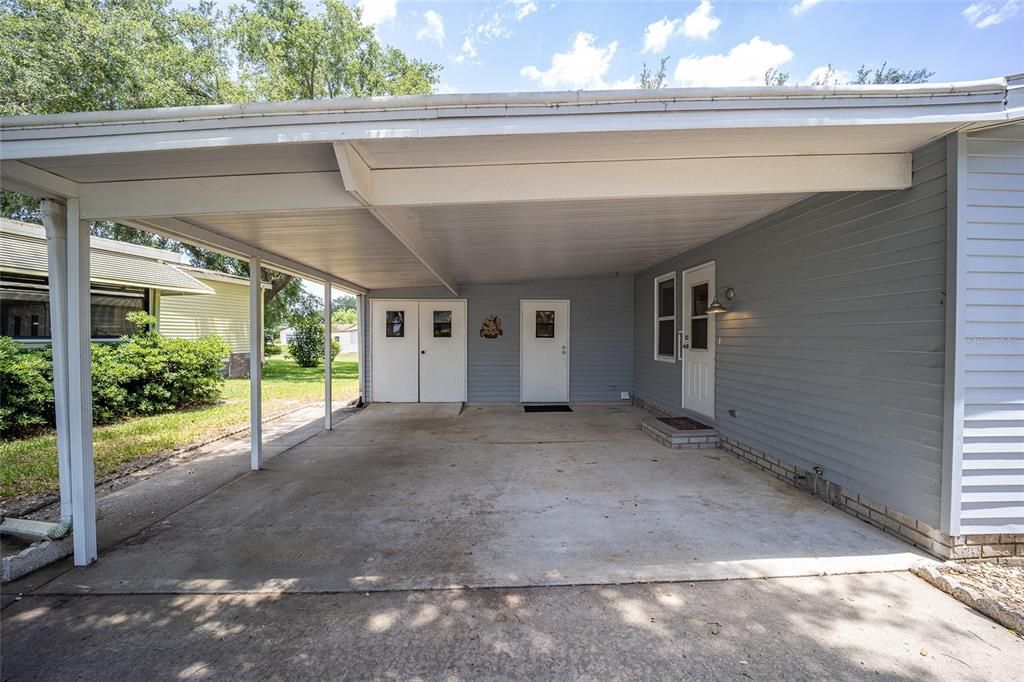 Carport & Side Entry to Home