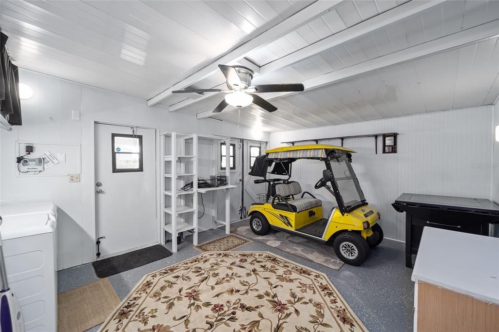Golf Cart Garage/Laundry Room