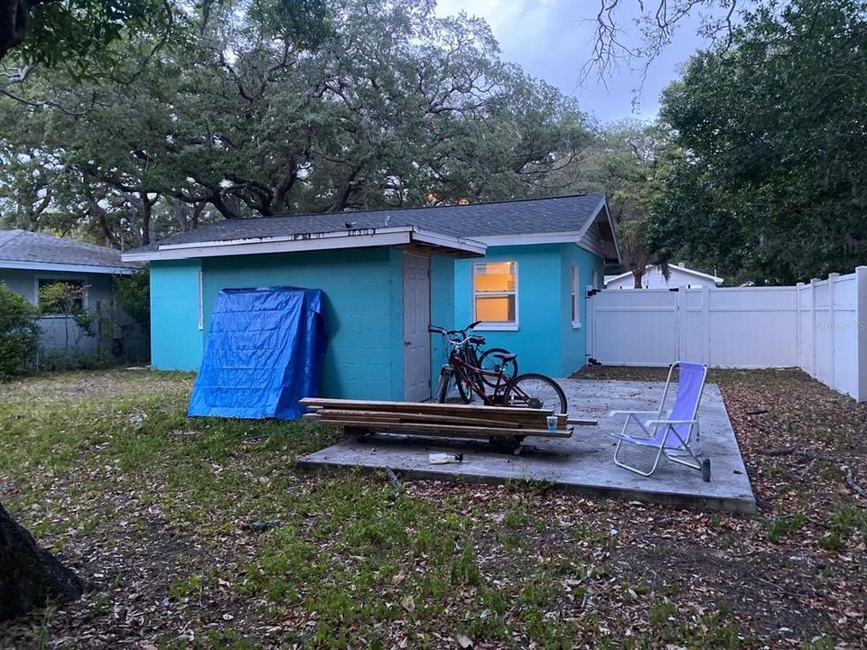 backyard/side of house