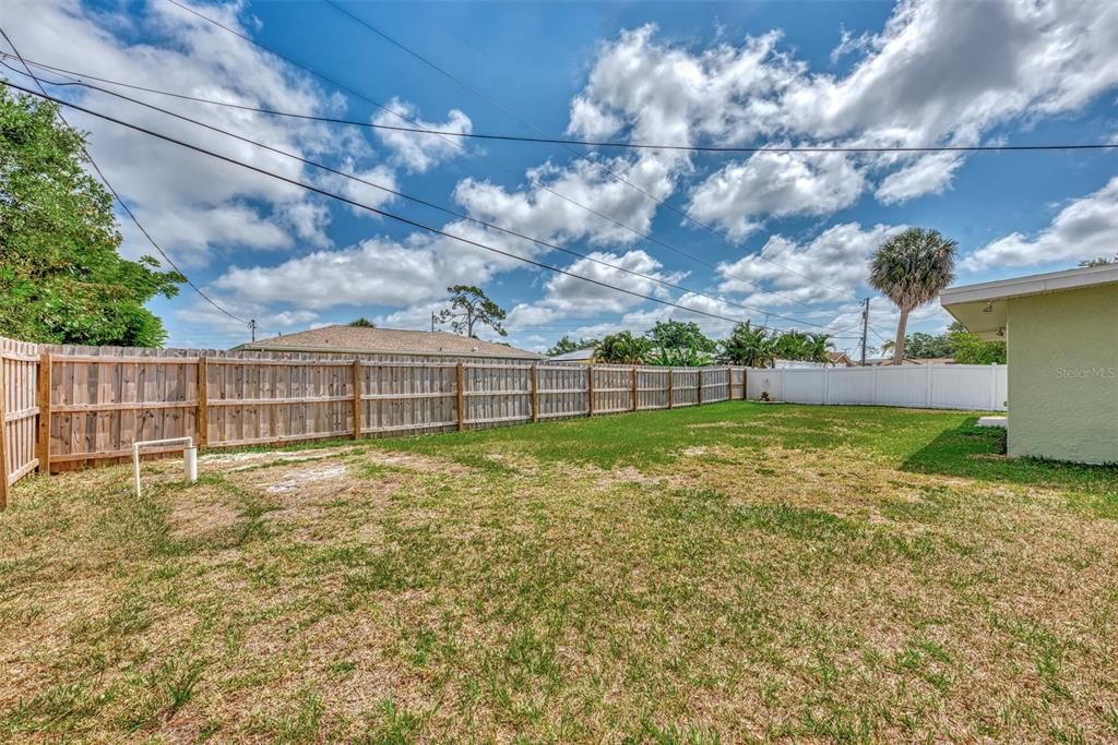 Fully Fenced in Yard