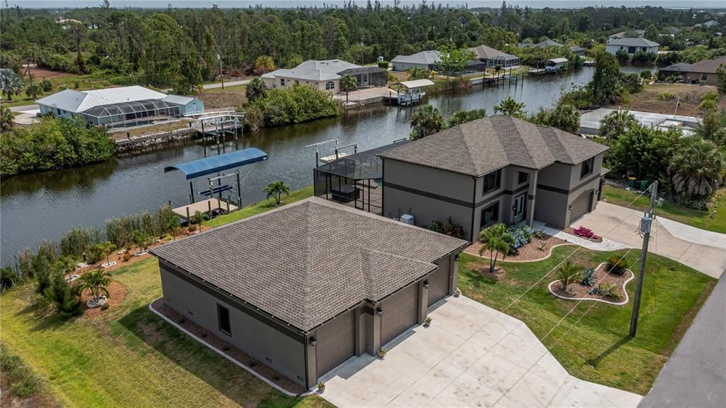 Close up of aerial of property