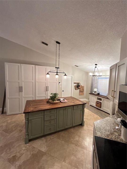 Kitchen with built-in pantry