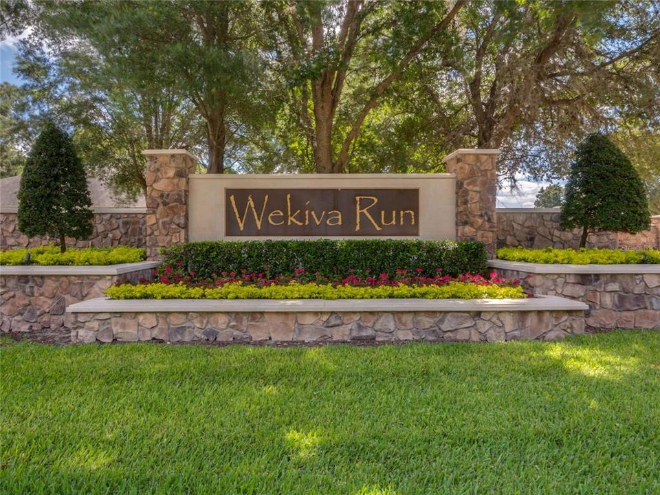 Wekiva Run is a securely gated community with advanced QR code entrance technology. There is a crossing guard located at the entrance for the local school.
