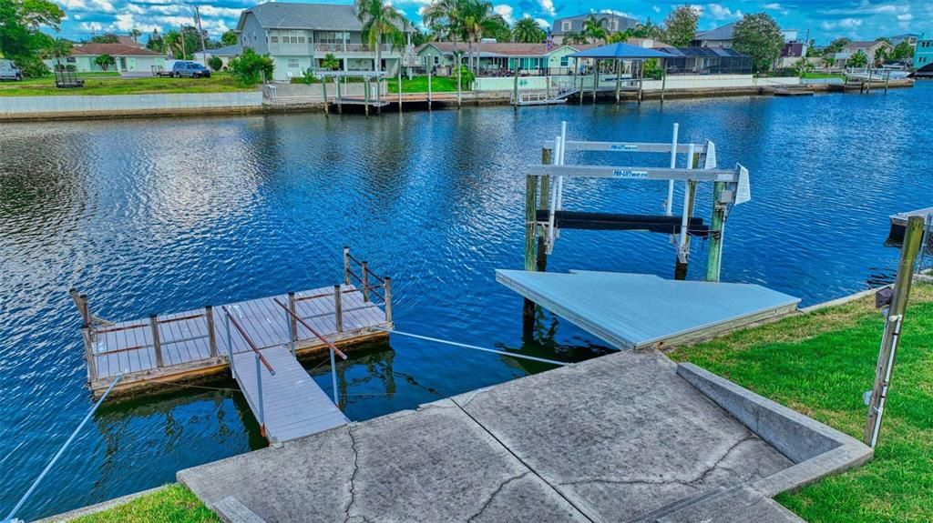 Boat dock and 10K boat lift.