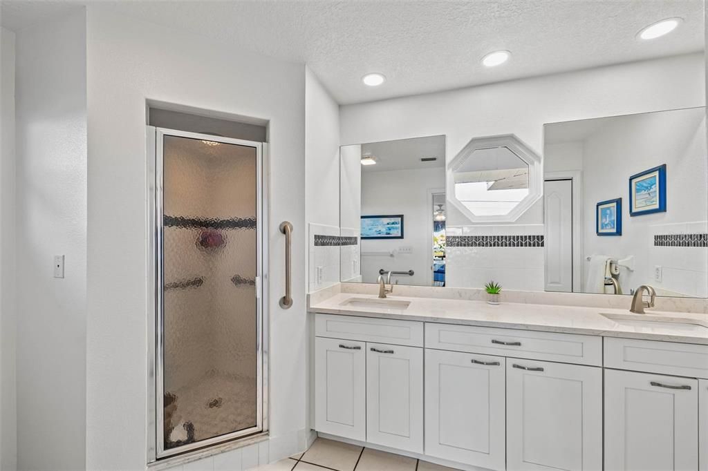 Master bathroom with walk in shower.