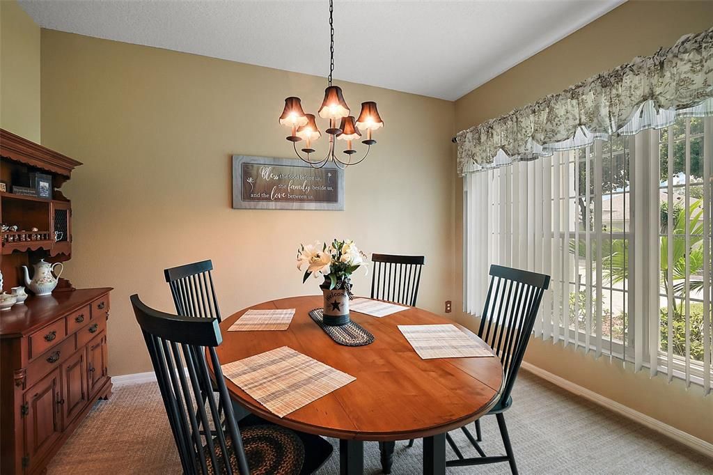 As you enter the home, you will find a formal dining room to the right.