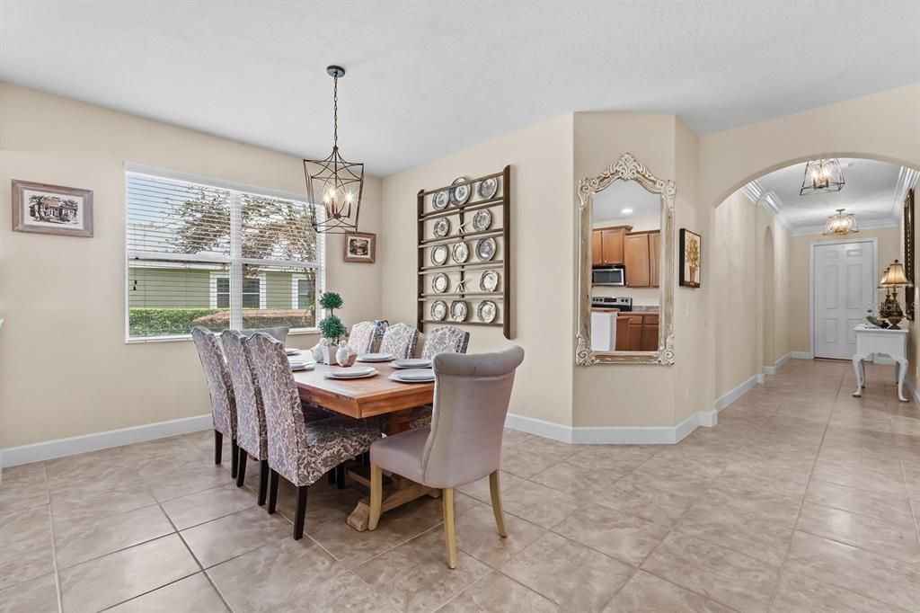 Dining Area & View to Front of Home