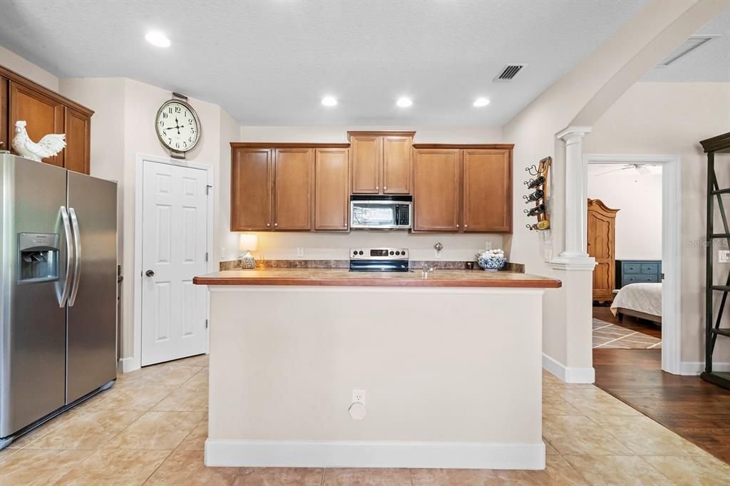 View to Master Suite near Kitchen