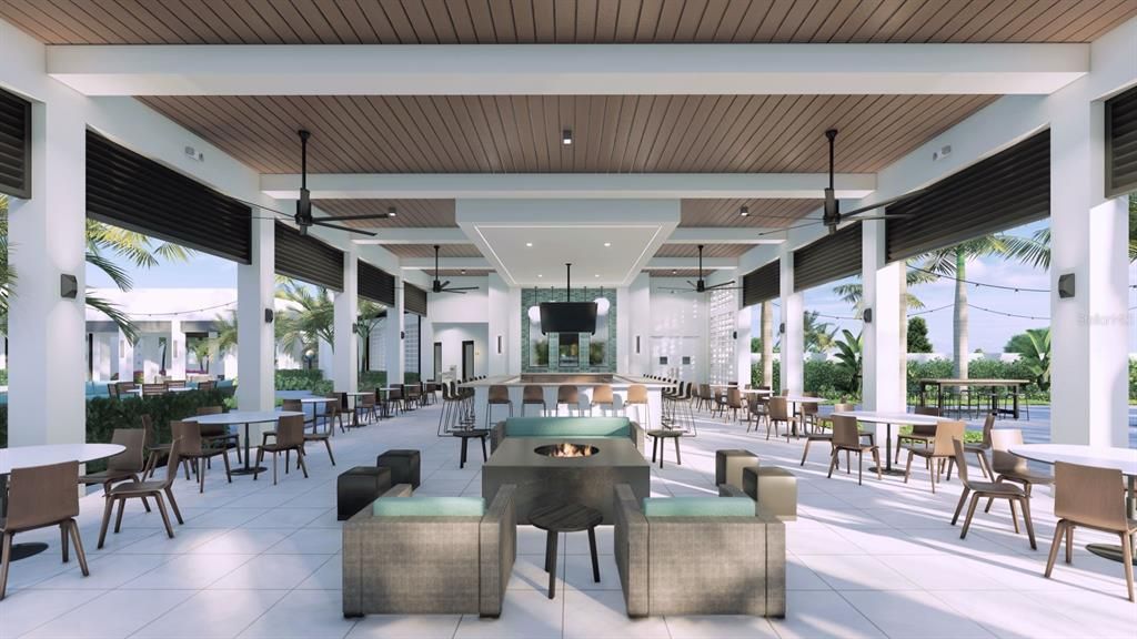 Rendering - Bar and Grill Area
