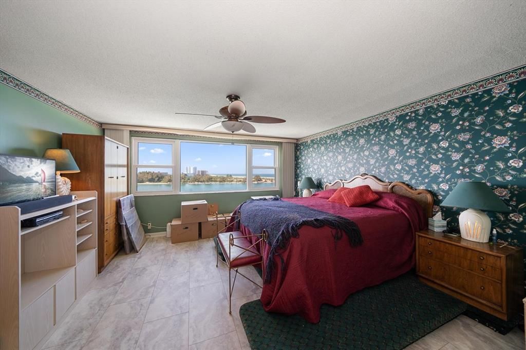 Primary Bedroom with amazing waterfront views