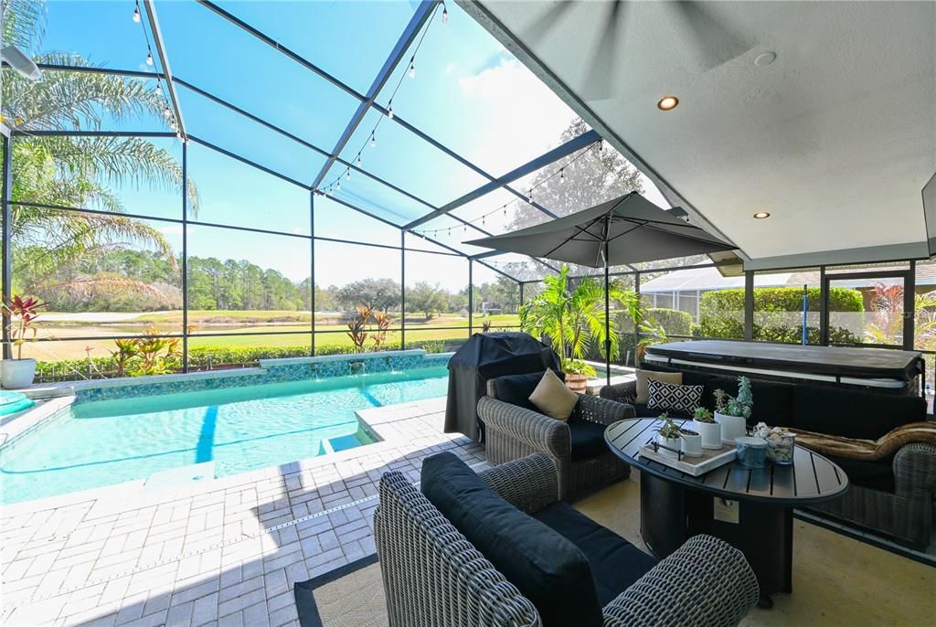 Pool/spa overlooking the golf course