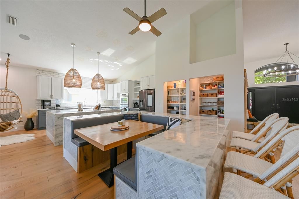 Completely renovated  Modern Kitchen with plenty of seating for the family