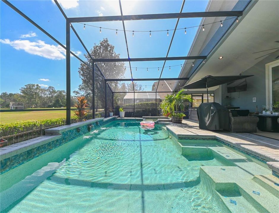 Pool/spa overlooking the golf course