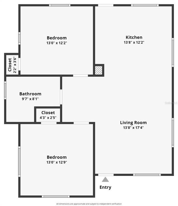 For Sale: $235,000 (2 beds, 1 baths, 885 Square Feet)