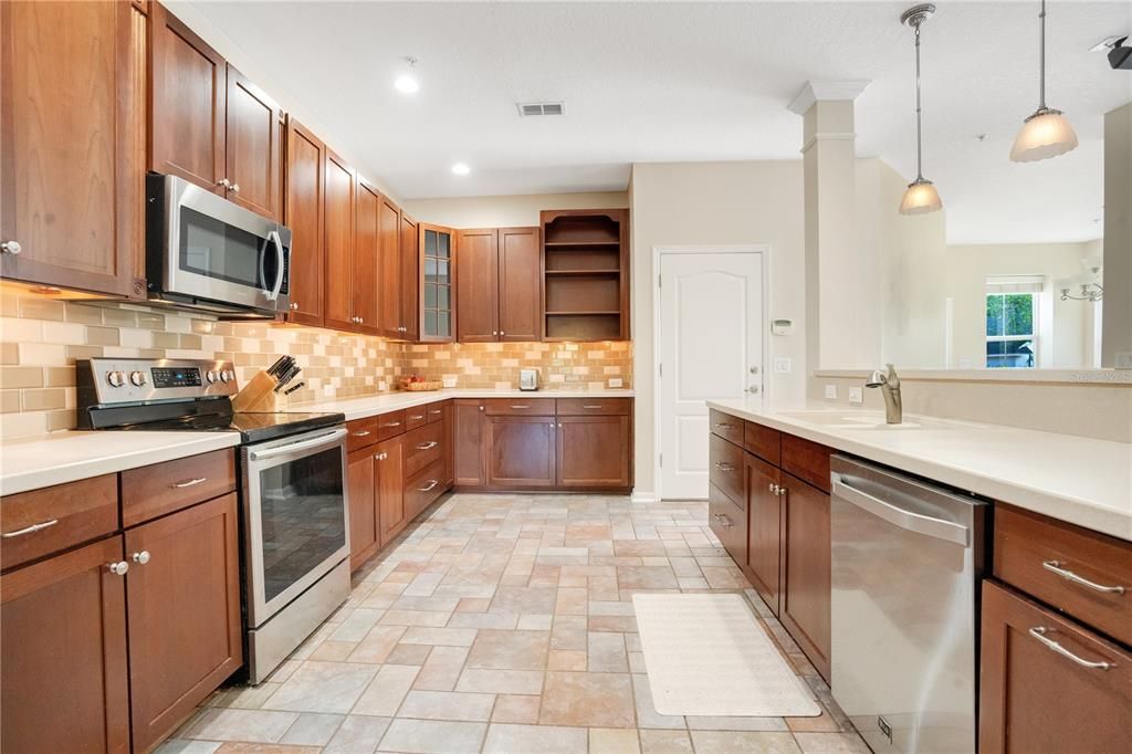 Full view of the spacious kitchen in this Baldwin Park home