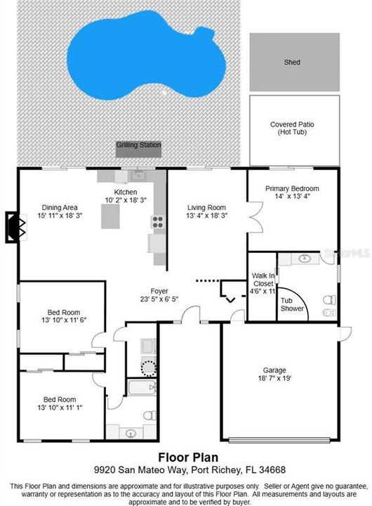 Floorplan -9920 San Mateo Way, Port Richey, FL 34668