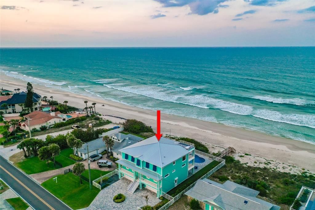 Aerial View of Home & Ocean