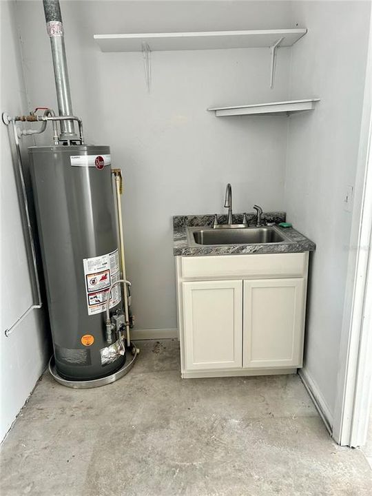 utility room in garage, extra storage