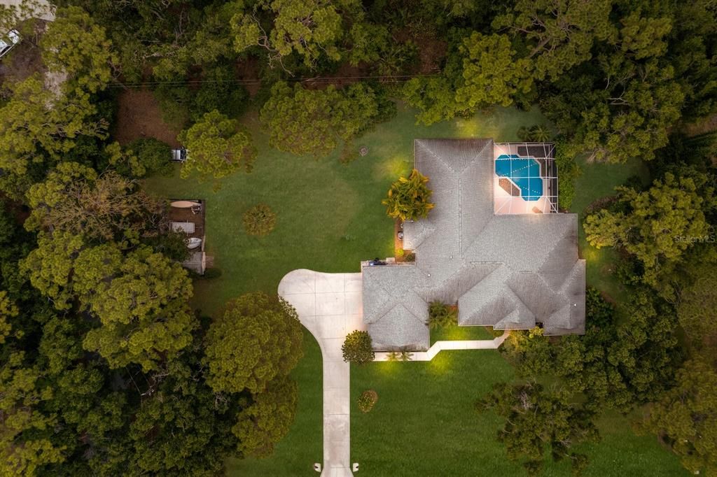 Overhead of 1 acre lot