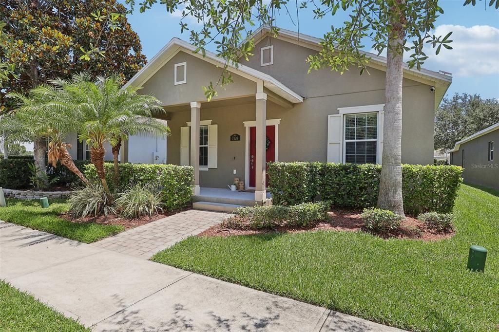 Front elevation with covered front porch