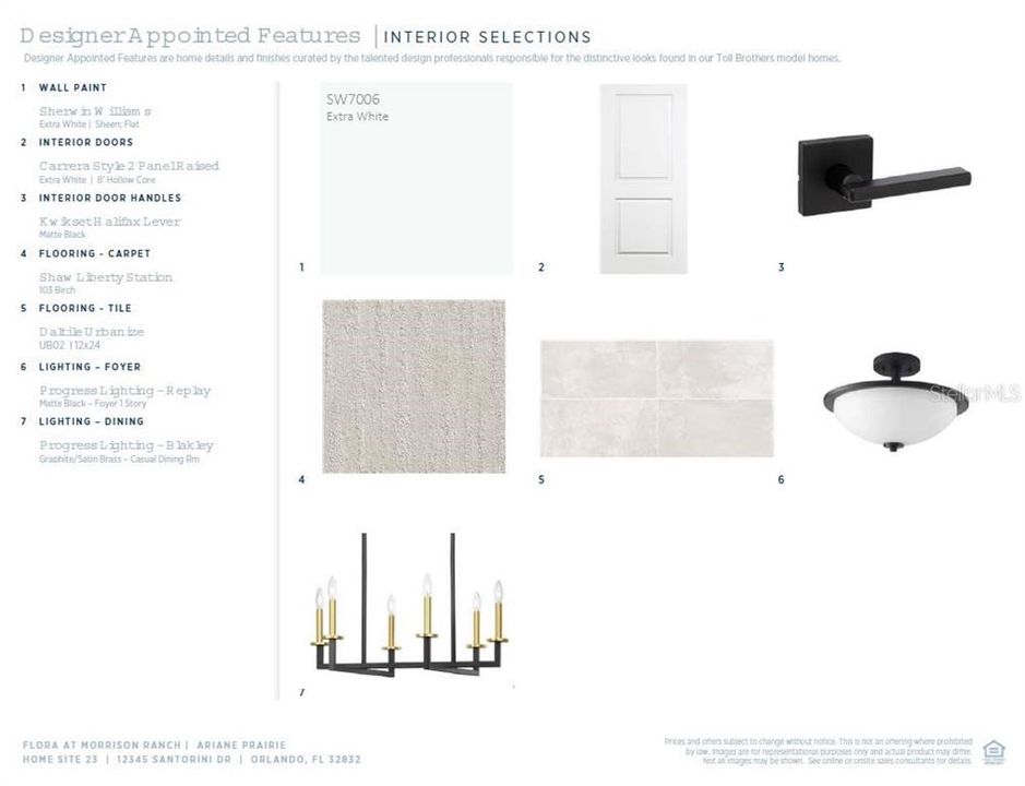 Paint/door/door hardware/flooring/light fixtures