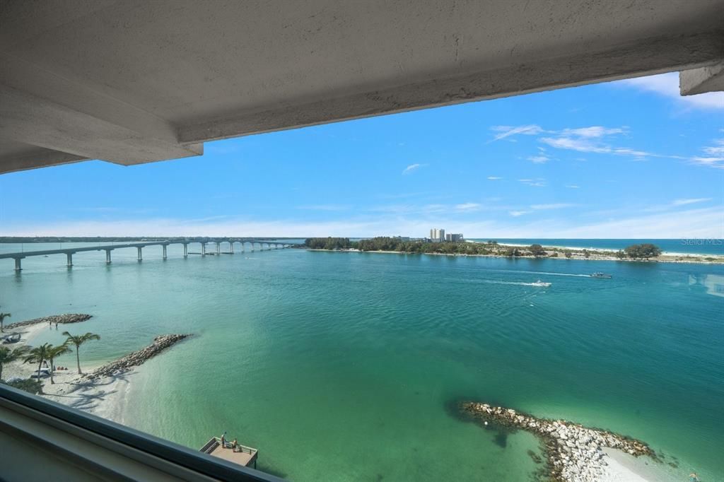 South facing views from primary overlooking Sand Key Park and Clearwater Pass
