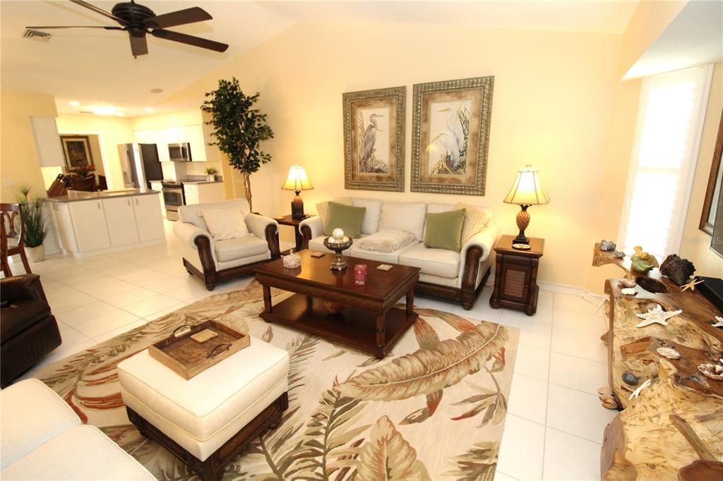 Family room is open to the Dinette and Kitchen.... Great house for entertaining....