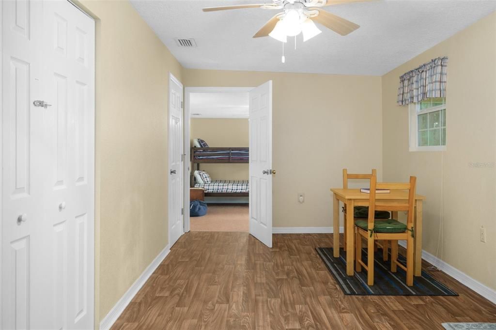 laundry room can be used for an office or home gym