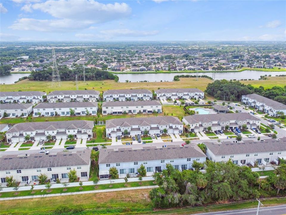 Aerial view of community