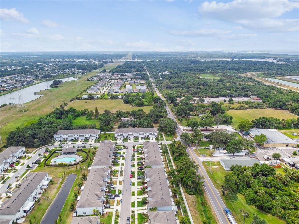 Aerial view of community