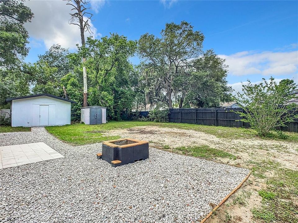 large outbuilding with smaller shed.