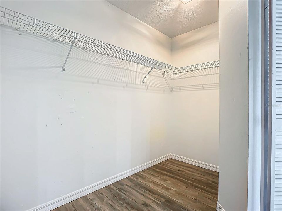 Walk in closet in Primary Bedroom.