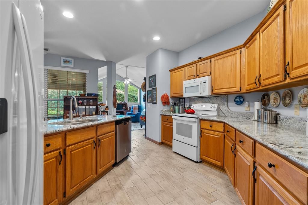 The spacious kitchen includes all appliances.