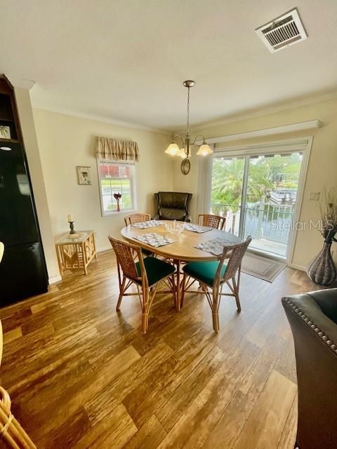 Dining  area with view