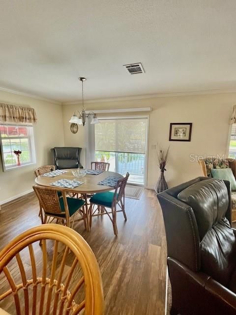 The Great room opens to kitchen  and dining area.  Great for entertaining