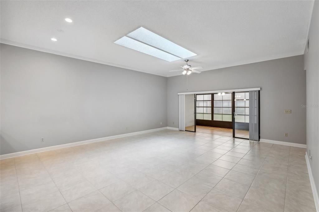 Large Main Living Area with 2 LARGE SKYLIGHTS for tons of natural light!