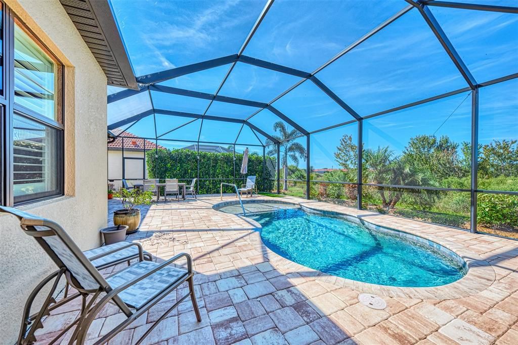 Designed after moving in, the pool and lanai are built for entertaining.