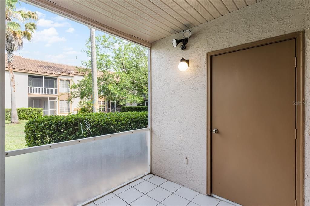 Patio with Storage Closet