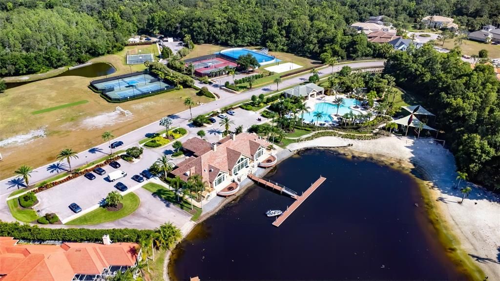 Clubhouse, boat docks, boat ramp, pool, park and beach