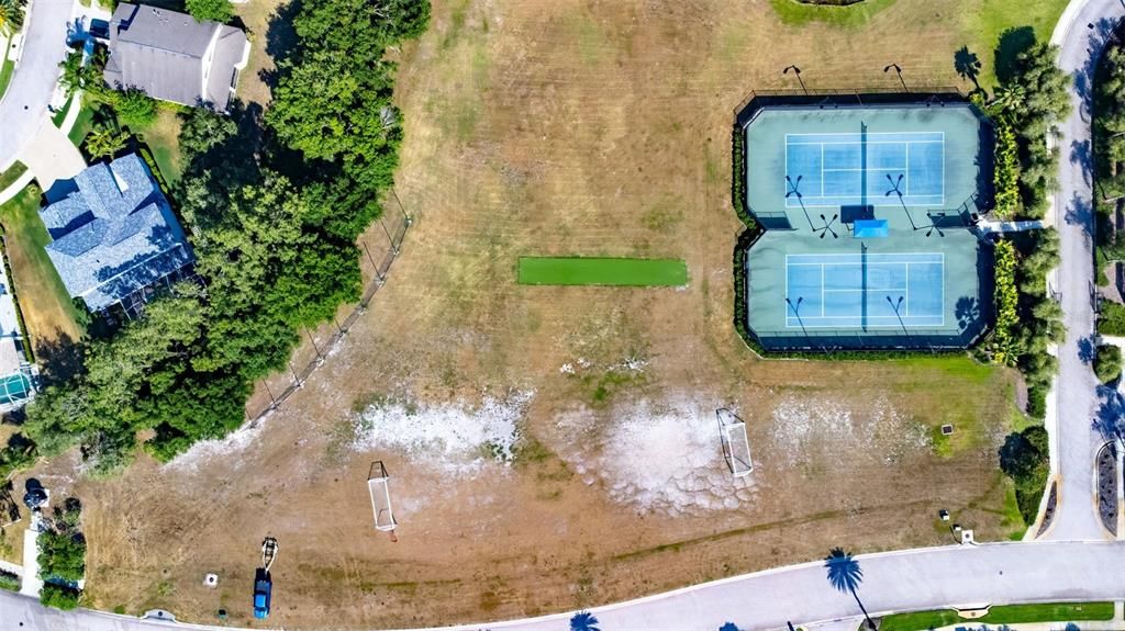 Tennis courts and Soccer field