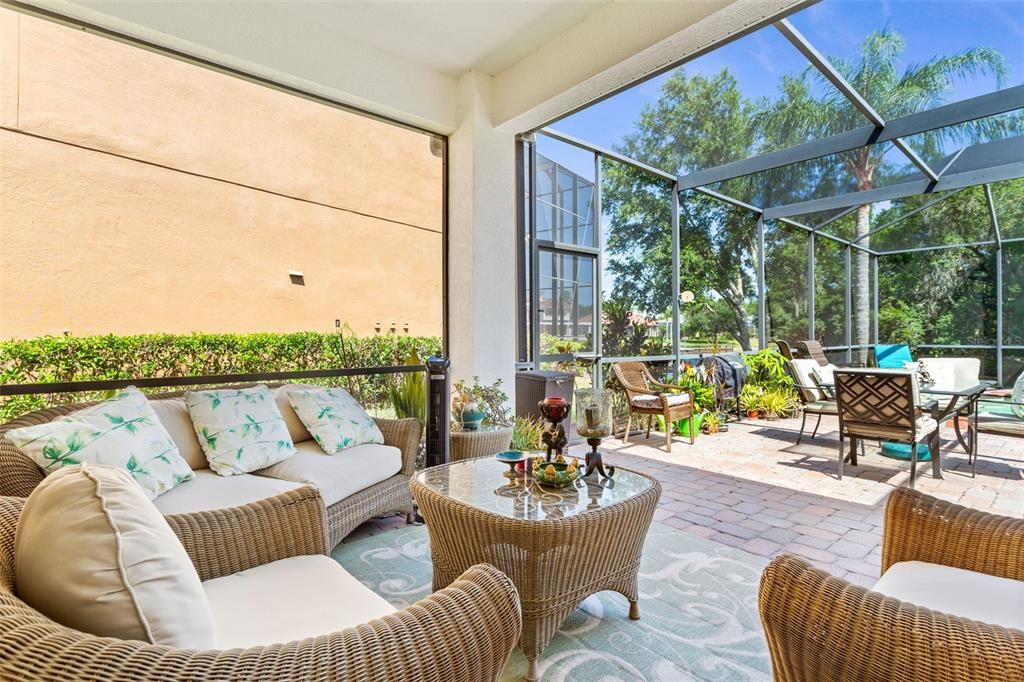 Exterior Lanai overlooking Cory Lake and the Pool