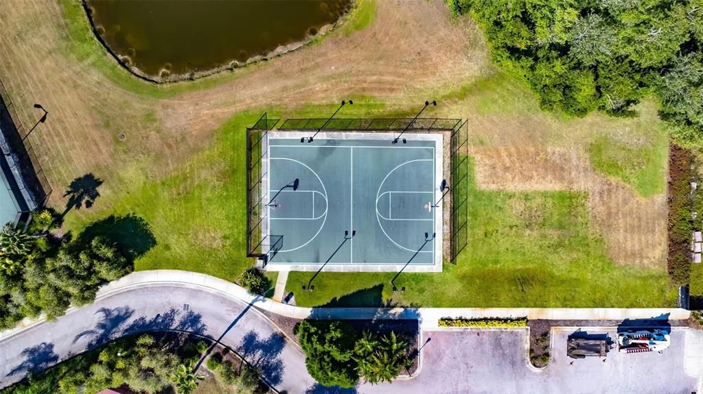 Full size basketball court