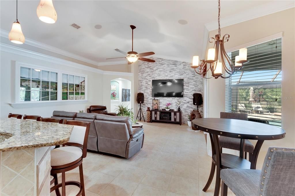 Perfect florida living style entertainment area