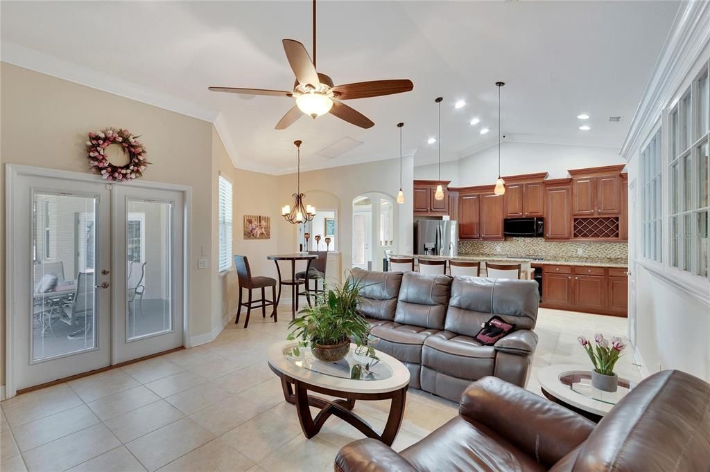 Pool and Covered patio off of family room